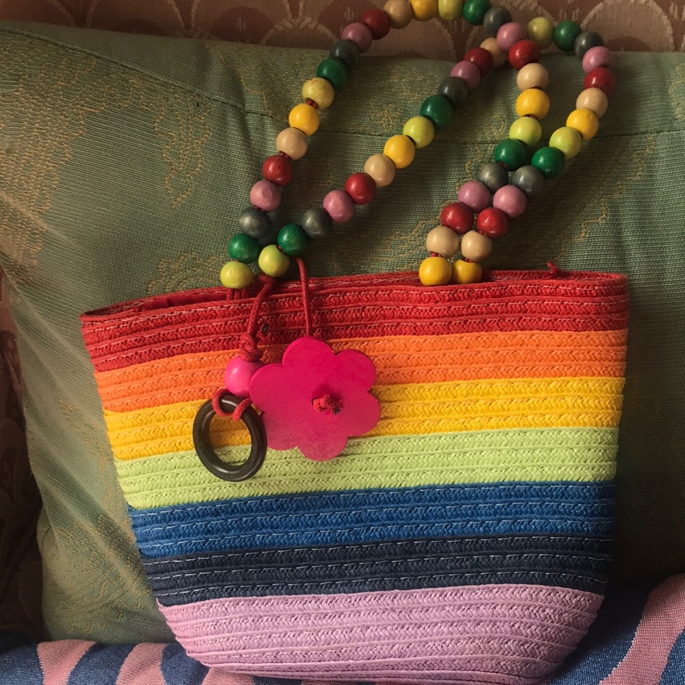 Kawaii Raffia Mini Tote 🌈